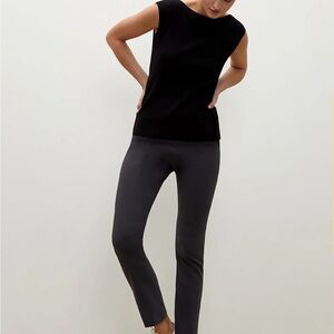 MM Lafleur Black The Foster Cigarette Pants Power Stretch Size 2 Old Money